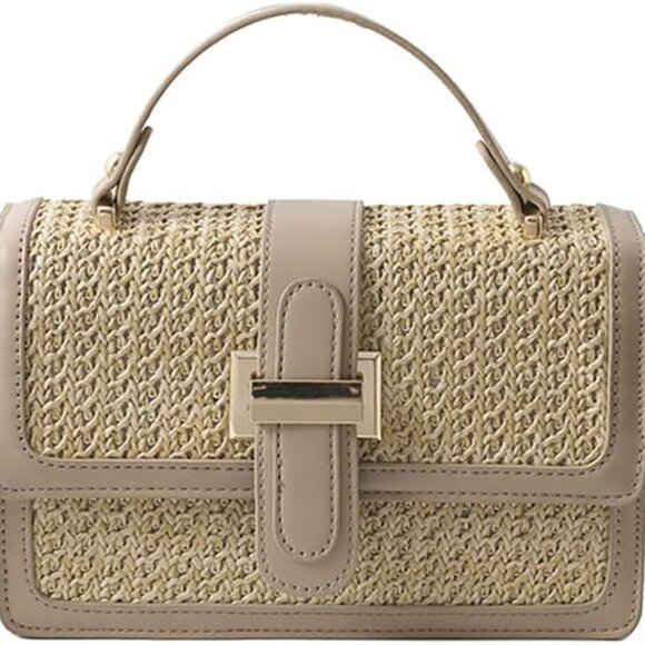 Chic Straw Crossbody Bag for Women - Elegant Lightweight Handbag for Summer 2025 - Picture 1 of 7